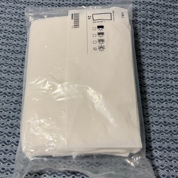 IKEA Lill Sheer Curtain Panels White Polyester Netting Set of 2 98x110" NEW - Picture 8 of 8